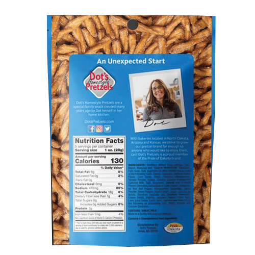 Dot's Homestyle Pretzels 5008-DP Pretzel Twists, Southwest Seasoned, 5 oz Bag - 2