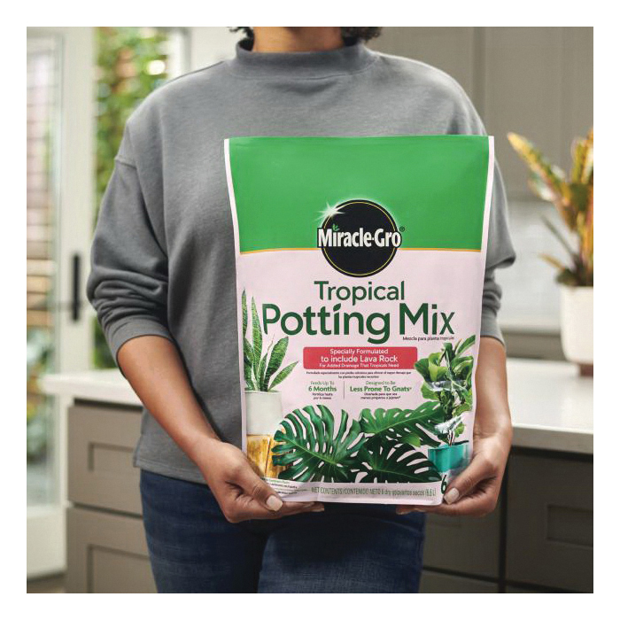 Miracle-Gro 71276431 Series Tropical Potting Mix, 6 qt Bag, Solid - 3
