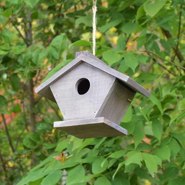 Nature's Way WW15G04-AST Bird House, 7.63 in W, 4 in D, 5-1/2 in H, Farmhouse, Premium Cedar, Hang, Post Mounting - 5