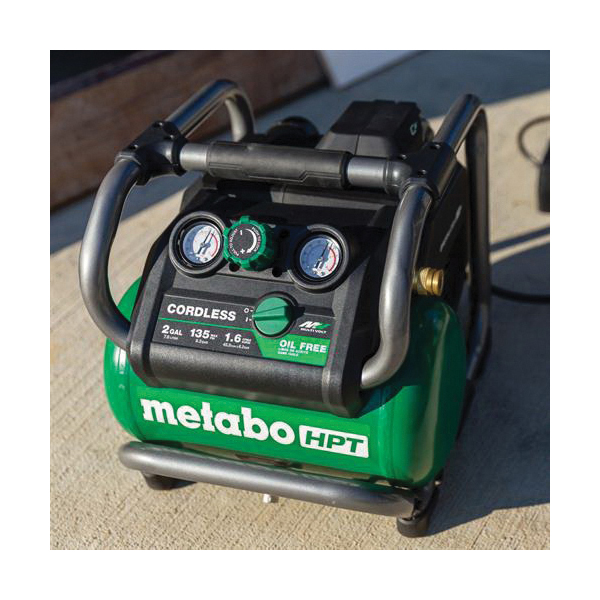 Metabo HPT EC36DAQ4 Cordless Air Compressor, Tool Only, 2 gal Tank, 36/18 VDC, 135 psi Pressure, 1.6 cfm Air - 4