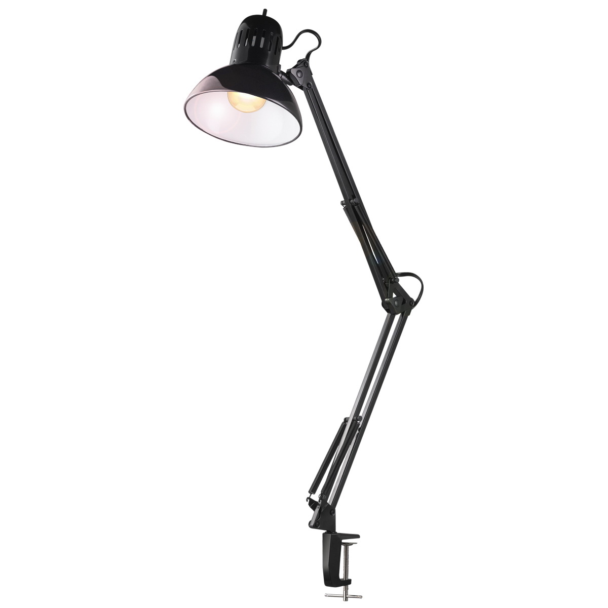Desk Lamp with Clamp, Globe, Architect Series, 32 in, Multi-Joint, Black - 2