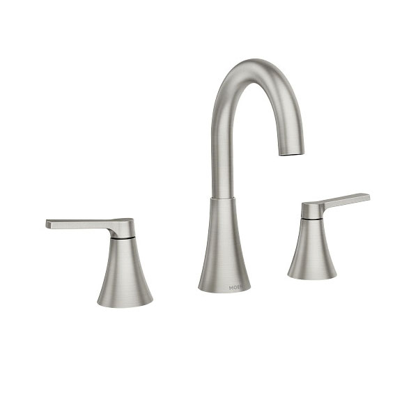 Mikah, 84312 84312SRN Series Bathroom Faucet, 5 in Spout Reach, Brushed Nickel, 1.2 gpm, 2-Faucet Handle