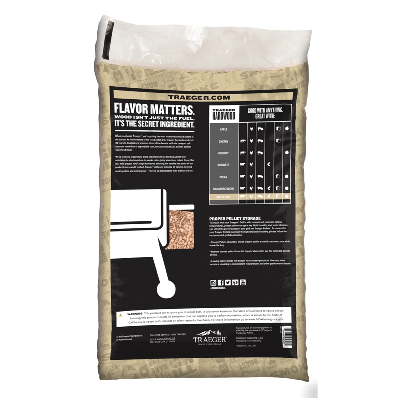 Traeger PEL359 BBQ Wood Pellet, Hardwood, 30 lb Bag