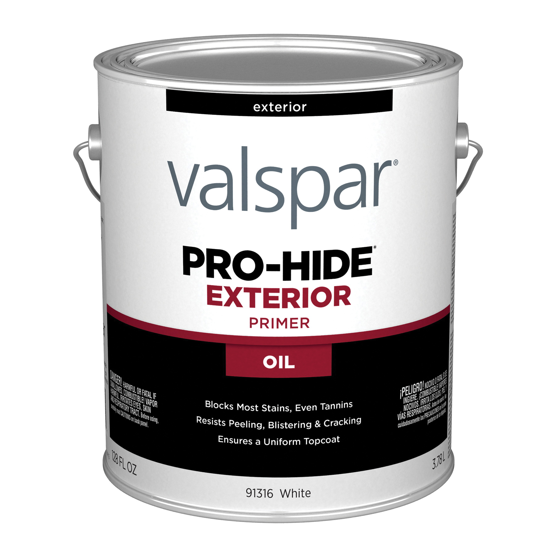 PRO-HIDE 91316 Series 028.0091316.007 Exterior Primer, White, 1 gal Pail