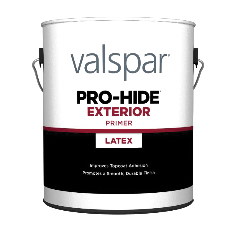 Valspar PRO-HIDE 91314 Series 028.0091314.007 Exterior Primer, White, 1 gal, Metal Pail