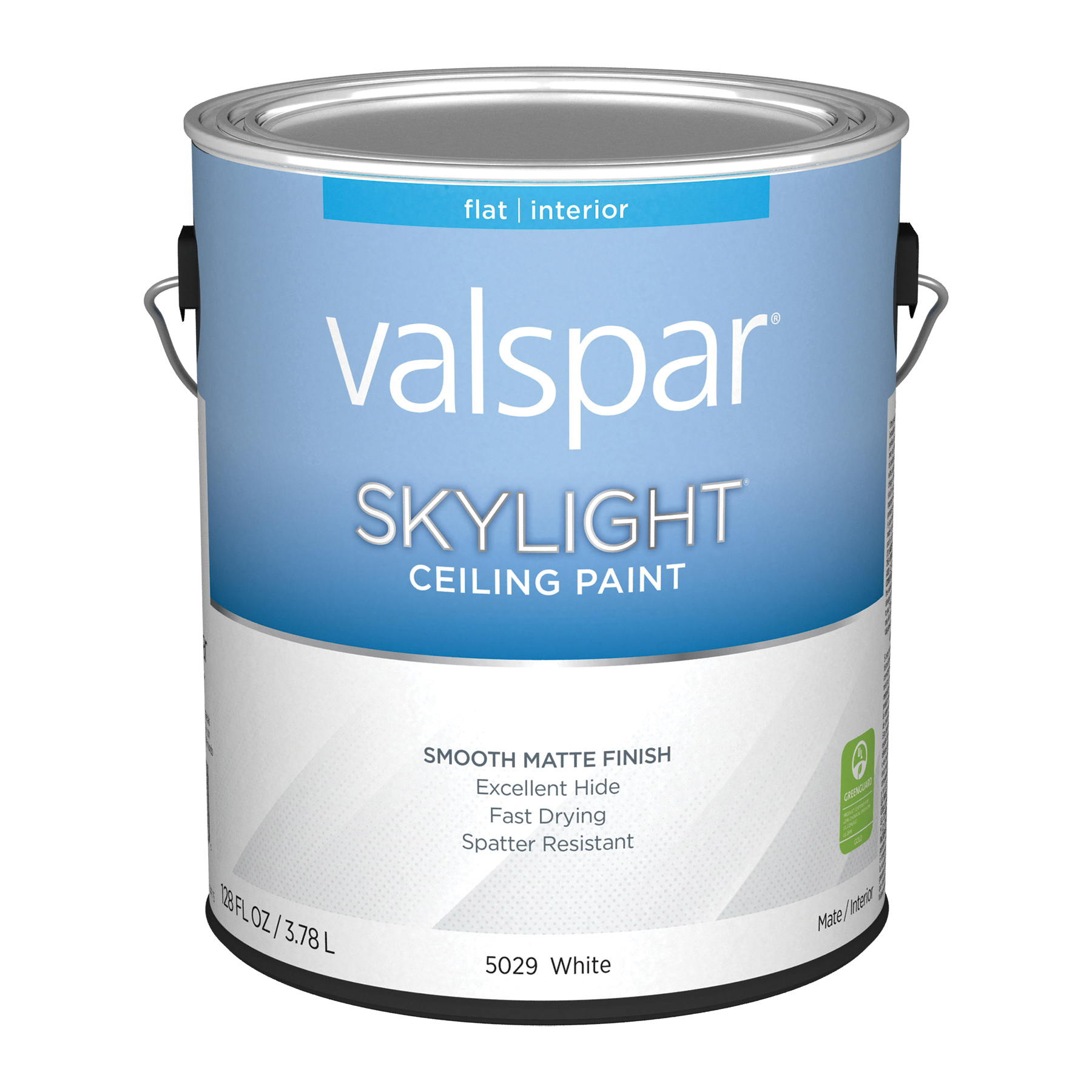 Skylight 5029 Series 028.0015029.007 Ceiling Paint, Flat, White, 1 gal Pail, Latex