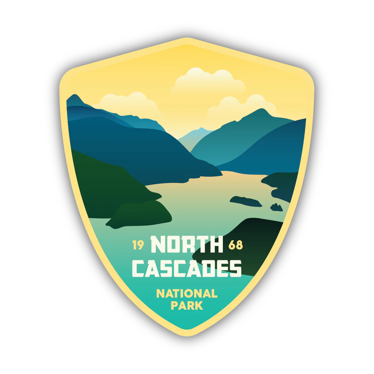 Stickers Northwest 0660-LSTK Sticker, North Cascades National Park - 1
