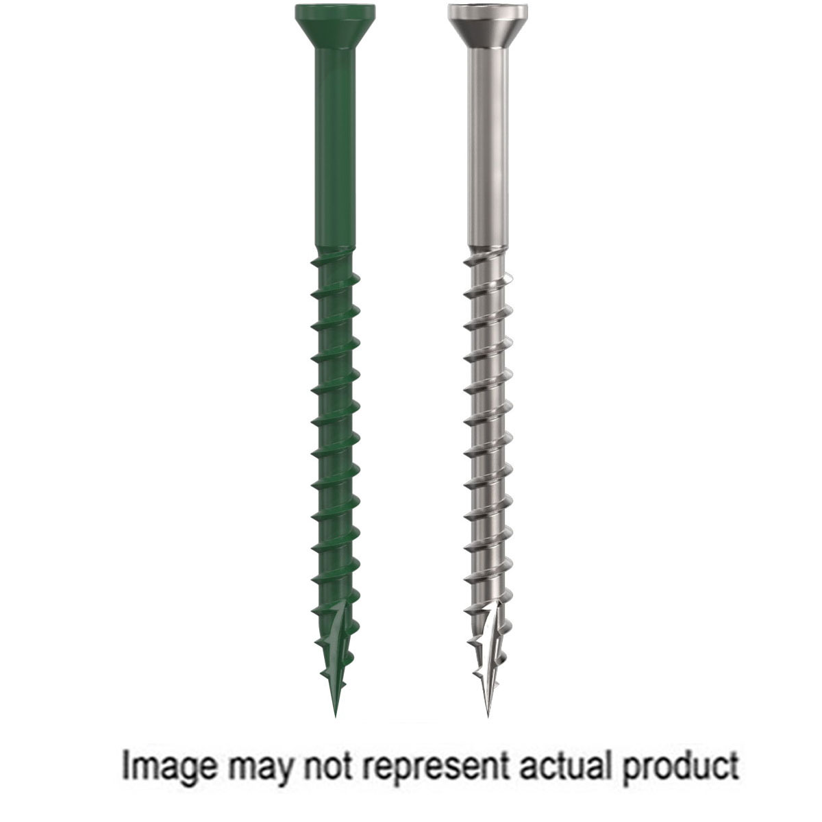 0350100 Deck Screw, 0.163 in Thread, 1-5/8 in L, Trim Head, Star Drive, Sharp, Type-17 Point, 305 Stainless Steel