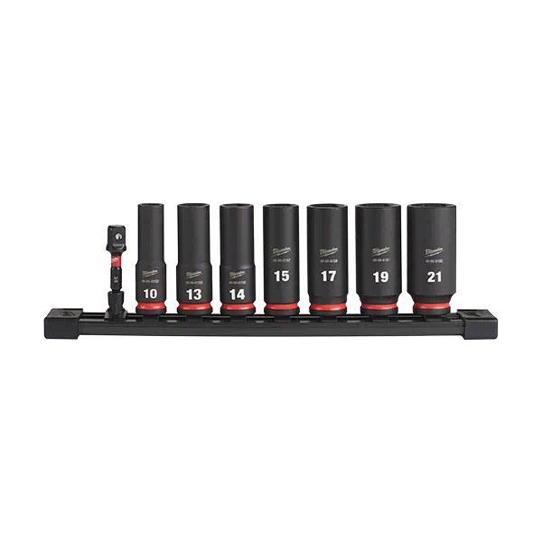 SHOCKWAVE Impact Duty Series 49-66-7021 Socket Set, Steel, Specifications: 3/8 in Drive