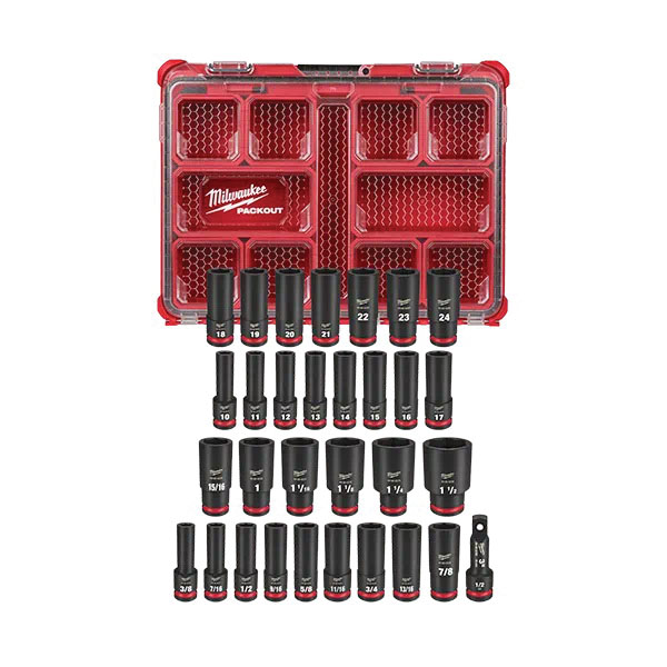 SHOCKWAVE Impact Duty Series 49-66-6806 Socket Set, Chrome Molybdenum Steel, 31-Pieces