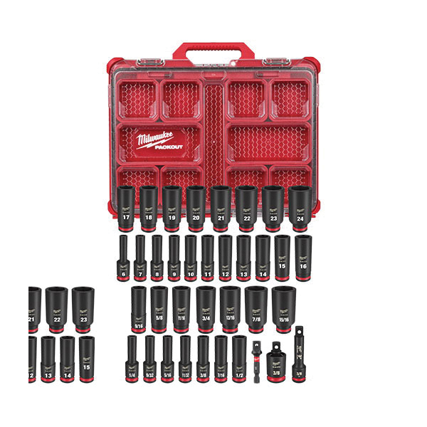 49-66-6805 SHOCKWAVE Impact Duty Series Socket Set, Chrome Molybdenum Steel, Includes: 3/8 in Universal Joint