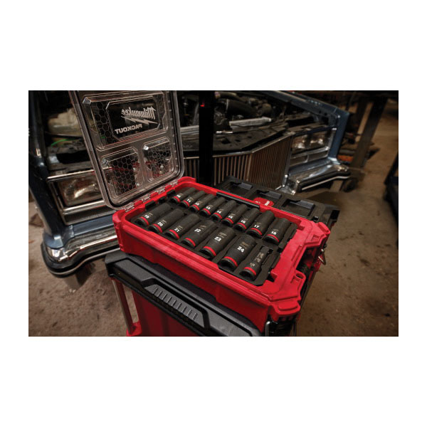 Milwaukee SHOCKWAVE Impact Duty Series 49-66-6803 Socket Set, Chrome Molybdenum Steel, 16-Pieces - 4