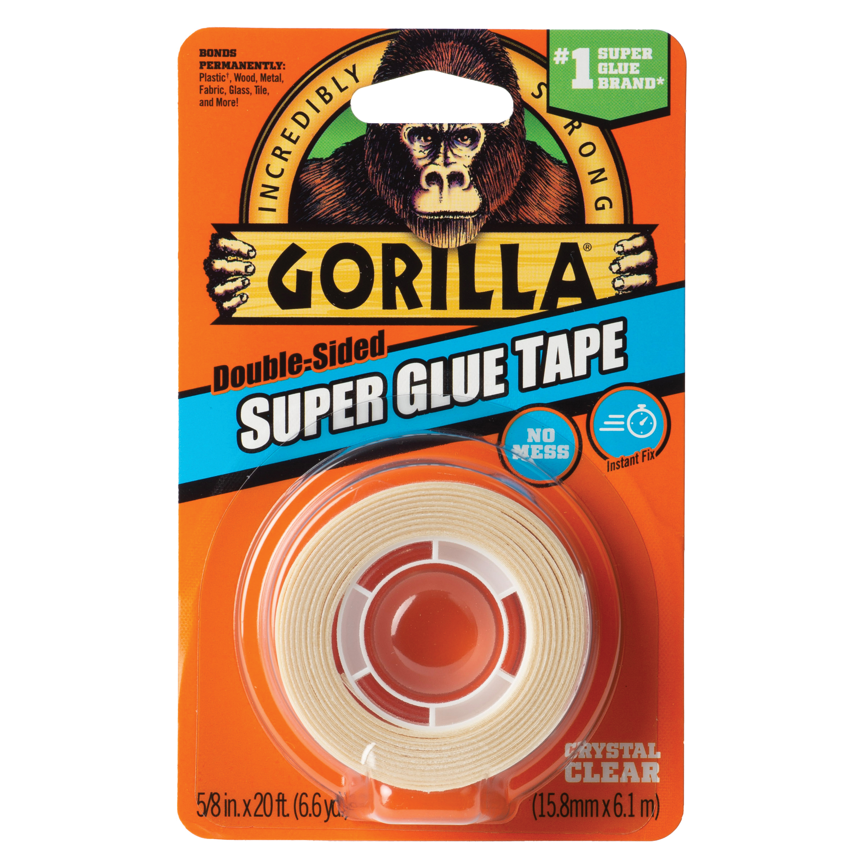 6036002 Gorilla Double Sided 1 in. W X 150 in. L Mounting Tape Clear