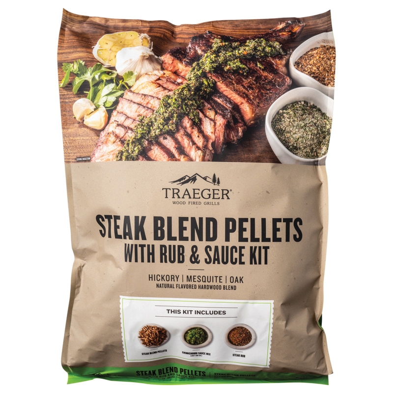 Traeger PEL355 Steak Blend Pellet Kit, Hardwood, 18 lb Bag - 2