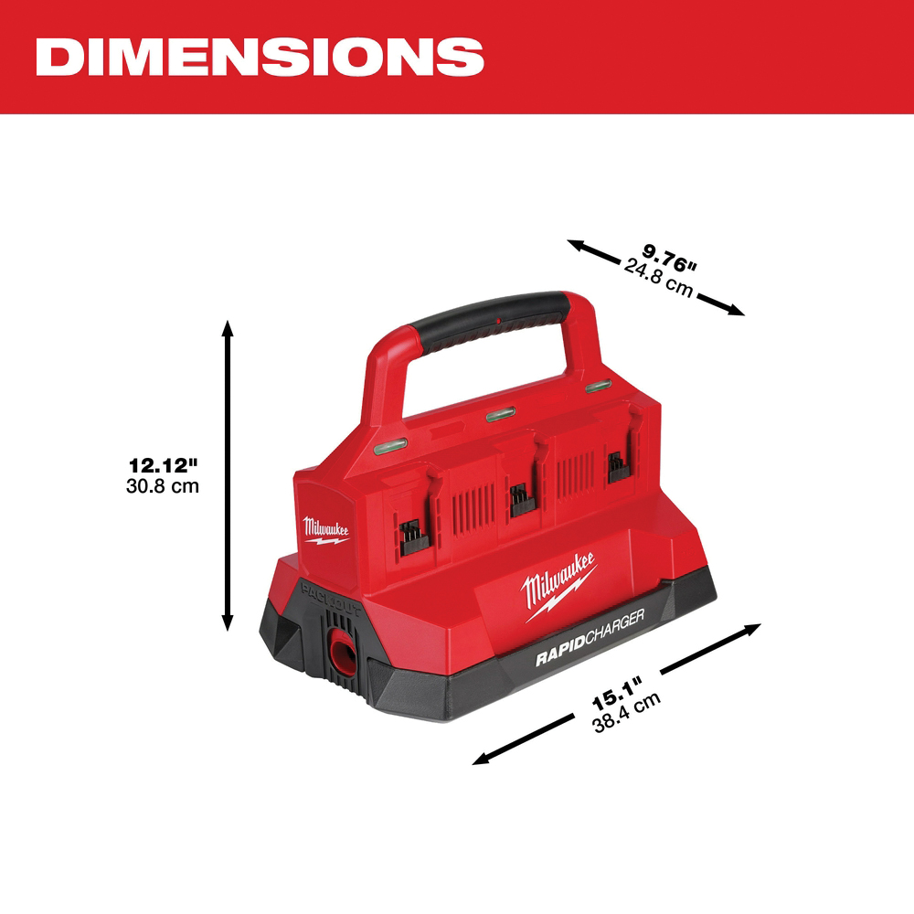 Milwaukee 48-59-1809 Rapid Charger, 18 V, 5 Ah, 60 min Charge - 4