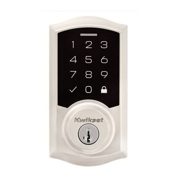 Kwikset Signature, SmartCode Series 992700-002 Electronic Deadbolt, 16 Number of User Codes, 1-5/32 in Projection, Zinc - 2