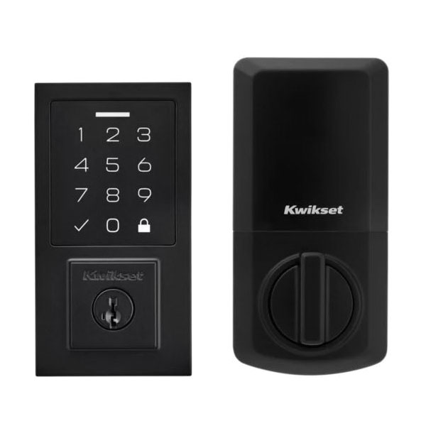Signature, Kwikset, SmartCode Series Electronic Deadbolt, Matte Black, Residential, 2 Grade, Zinc - 4