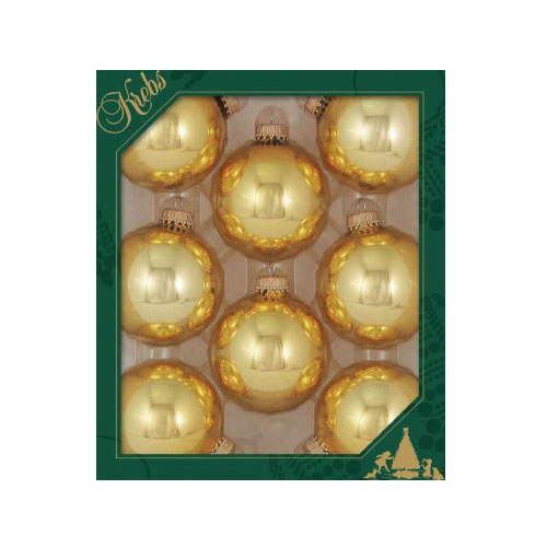 Arett C95 CBK70132 Christmas Ornament, Ball, Glass, Aztec Gold
