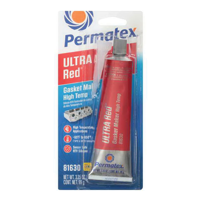 Permatex Ultra Red 81630 Gasket Maker, 3.35 oz, Paste Liquid