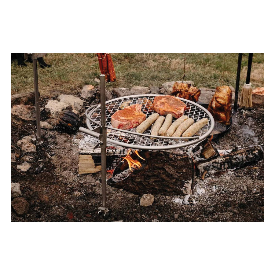 Outpost Grill, Breeo, Fire Pit Grill Kit, 40 lb, Stainless Steel - 3