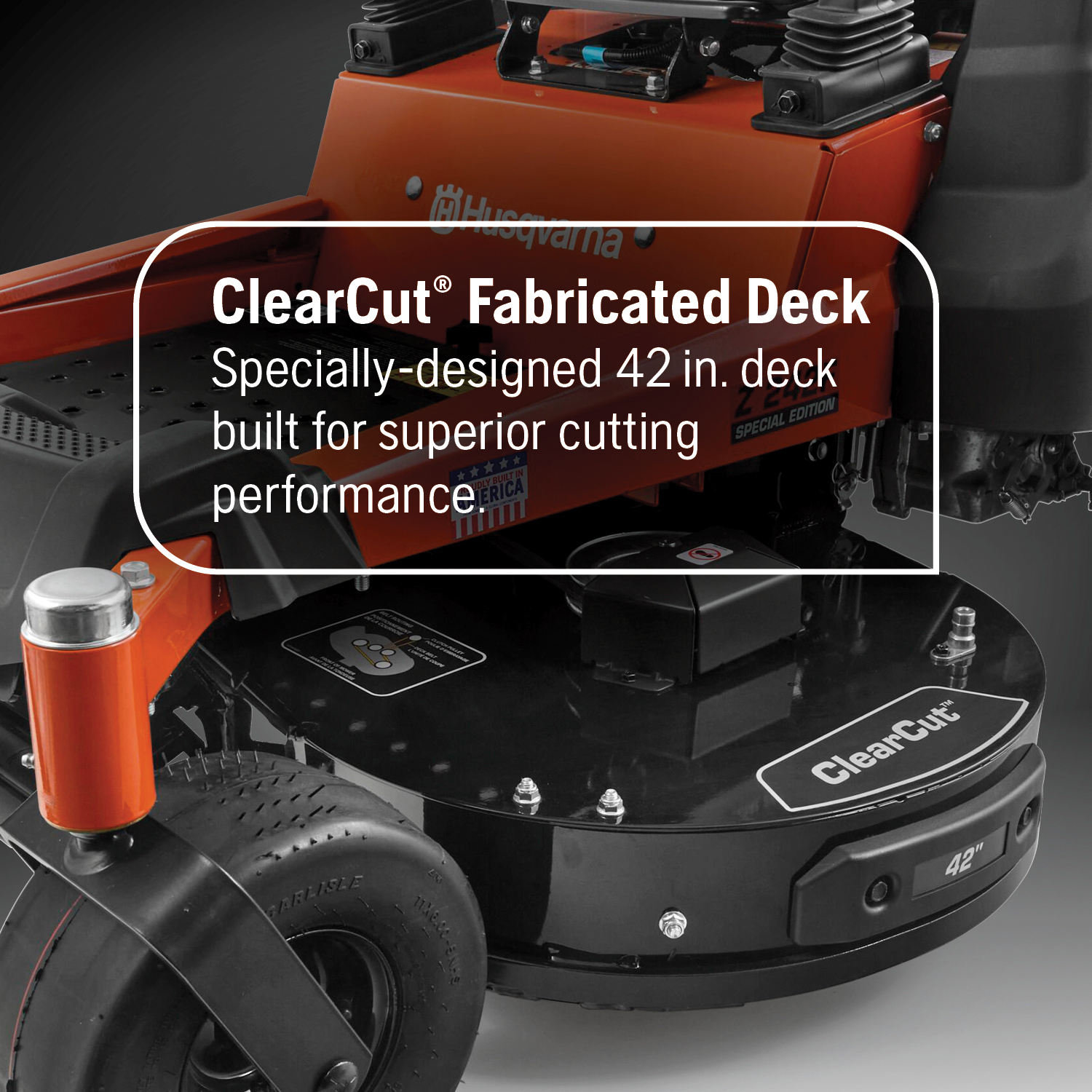 Husqvarna Z200 Series 967953804 Zero Turn Lawn Mower, 18 hp, 36.8 cu-in Engine Displacement, 2-Cylinder, 2-Blade