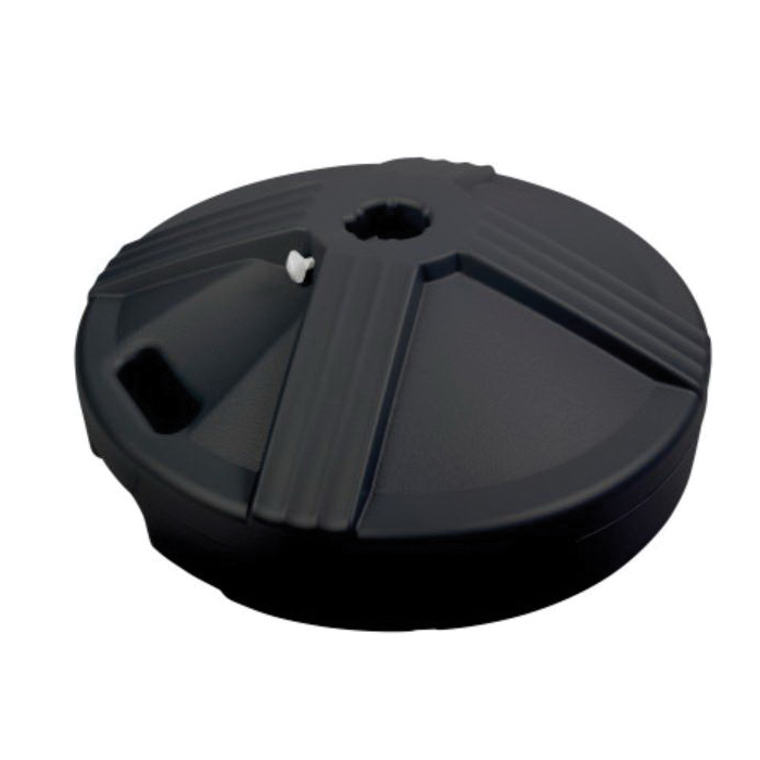 Umbrella Base, Us Weight, 16 in Diameter, Polymer, Black - 1