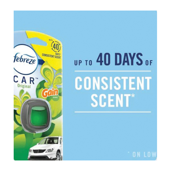 febreze CAR 01109 Air Freshener, 0.06 fl-oz, Oil, Gain Scent - 2