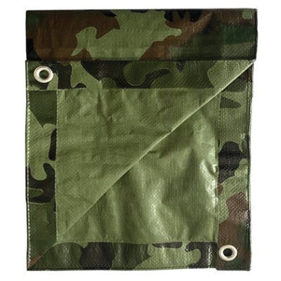 Storage Tarp, Master Tradesman, 8 ft L, 6 ft W, Polyethylene, Camouflage - 1