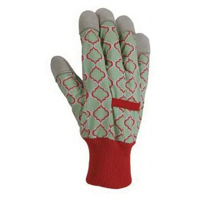Green Thumb 30031-26 Garden Gloves, Women's, M, Cotton Back