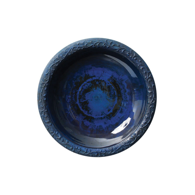 Algreen Acerra Planters Series ALG41050 Bird Bath, Resin/Stone, Blue Marble, 20 in Top x 10-1/4 in Bottom Dia - 2