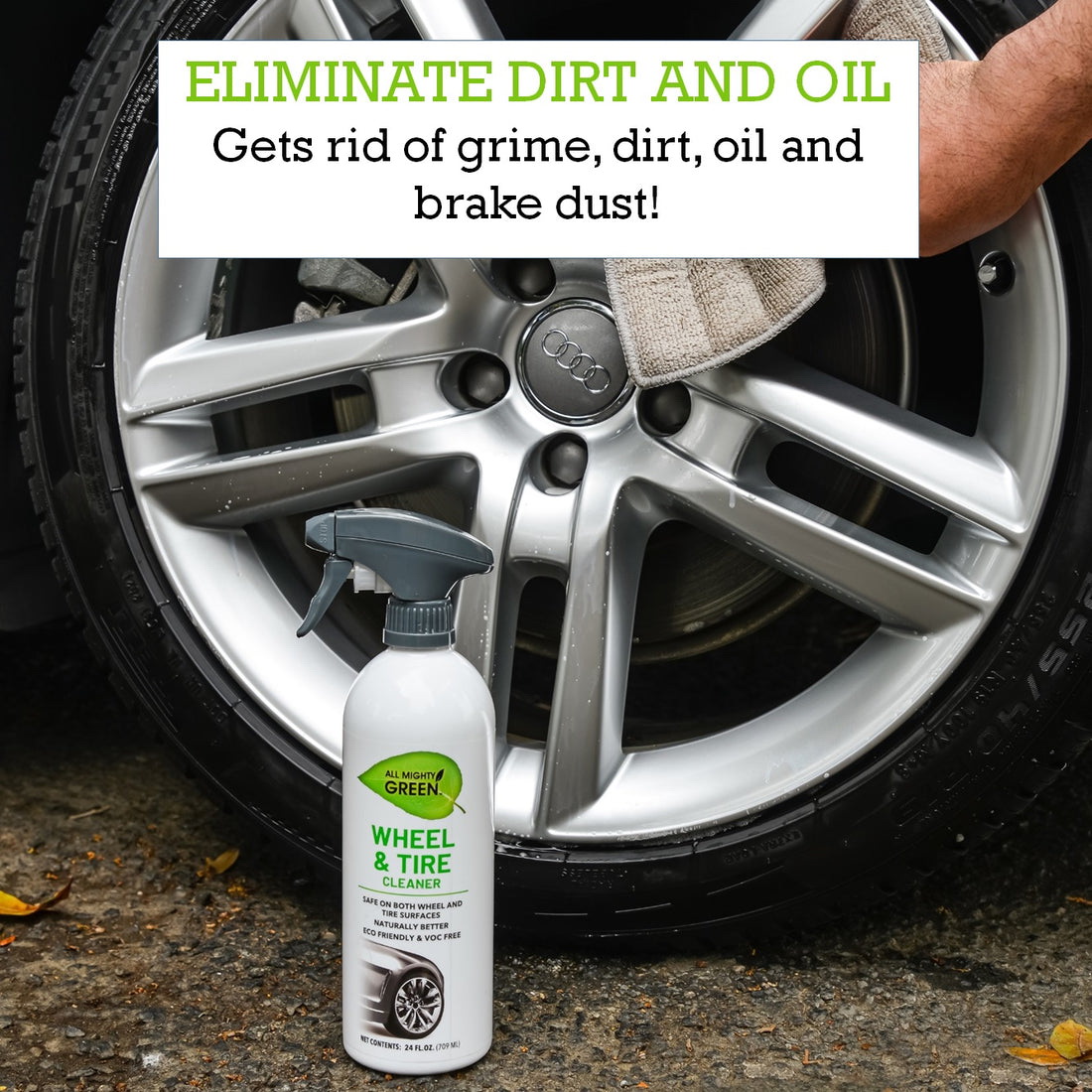 All Mighty Green AMG-WC2400-06 Wheel and Tire Cleaner, 24 oz, Liquid - 4