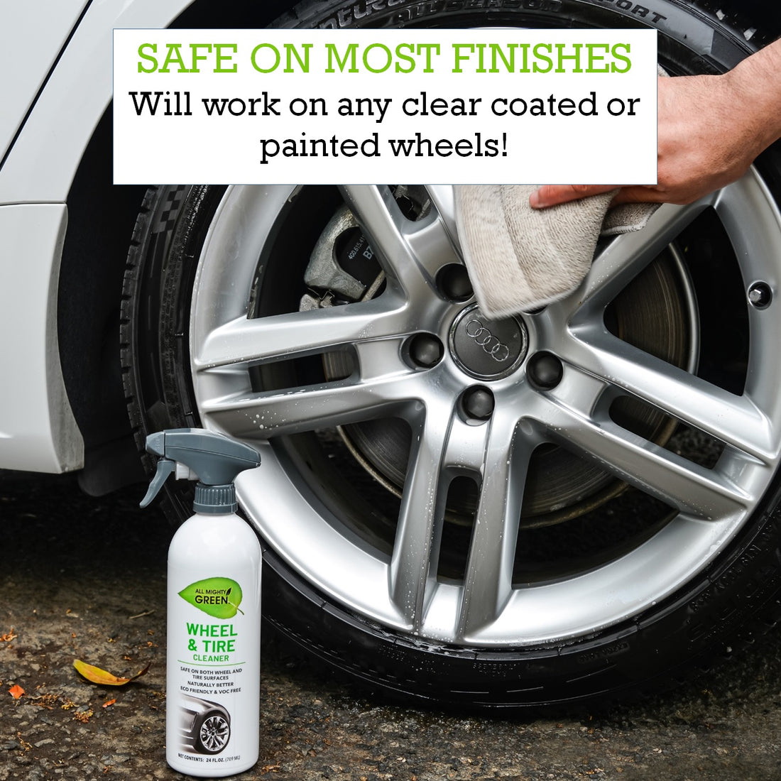 All Mighty Green AMG-WC2400-06 Wheel and Tire Cleaner, 24 oz, Liquid - 5