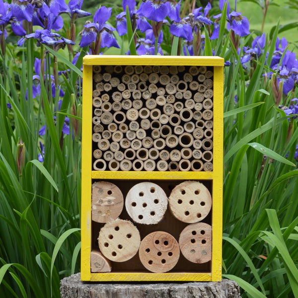 Nature's Way PWH5 Deluxe Pollinator House, 6-1/2 in W, 11 in H, Wood, Yellow - 3