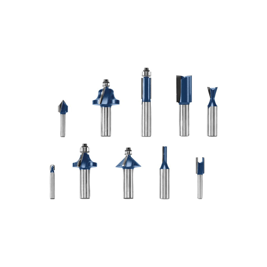RBS015MBS Router Bit Set, 1/4 in Dia Shank, Carbide