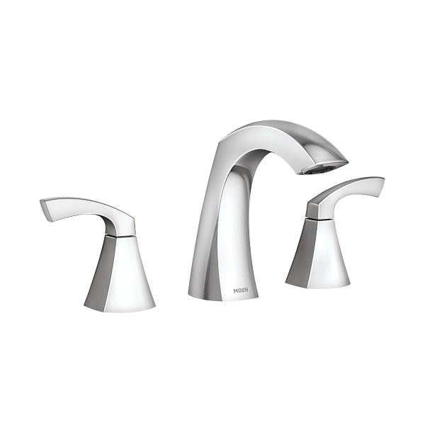 Lindor 84504 Widespread Bathroom Faucet, 1.2 gpm, 2-Handle, 3-Faucet Hole, Metal, Chrome