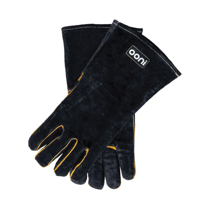 UU-P1AE00 Pizza Oven Gloves, Aluminum/Canvas/Flannelette/Leather, Black/Yellow