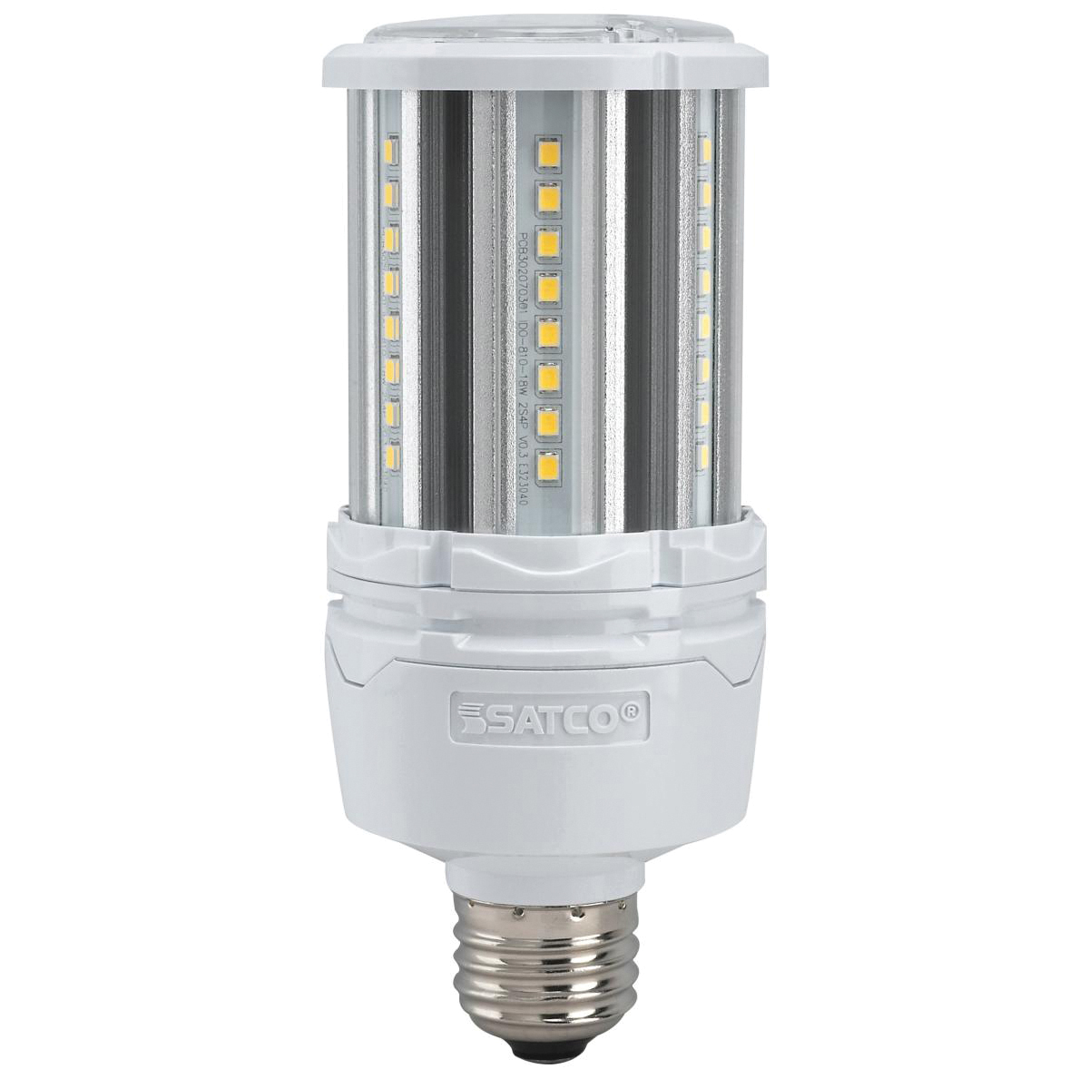 Satco S39390 LED Bulb, Corncob Lamp, 120 W Equivalent, E26 Medium Lamp Base, Clear, Natural Light