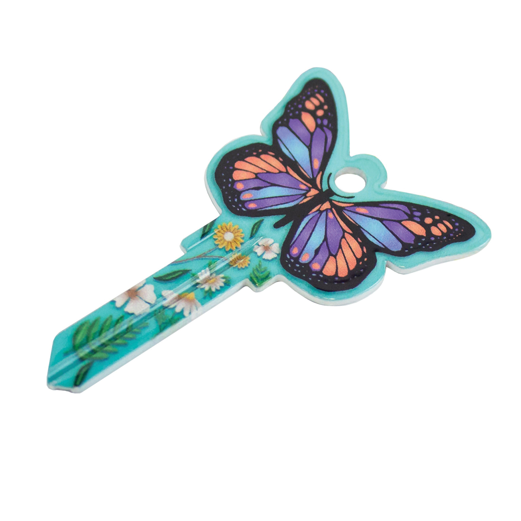 Lucky Line Key Shapes B147K Key Blank, Butterfly, Brass, Enamel-Coated, KW1 Key Number - 2