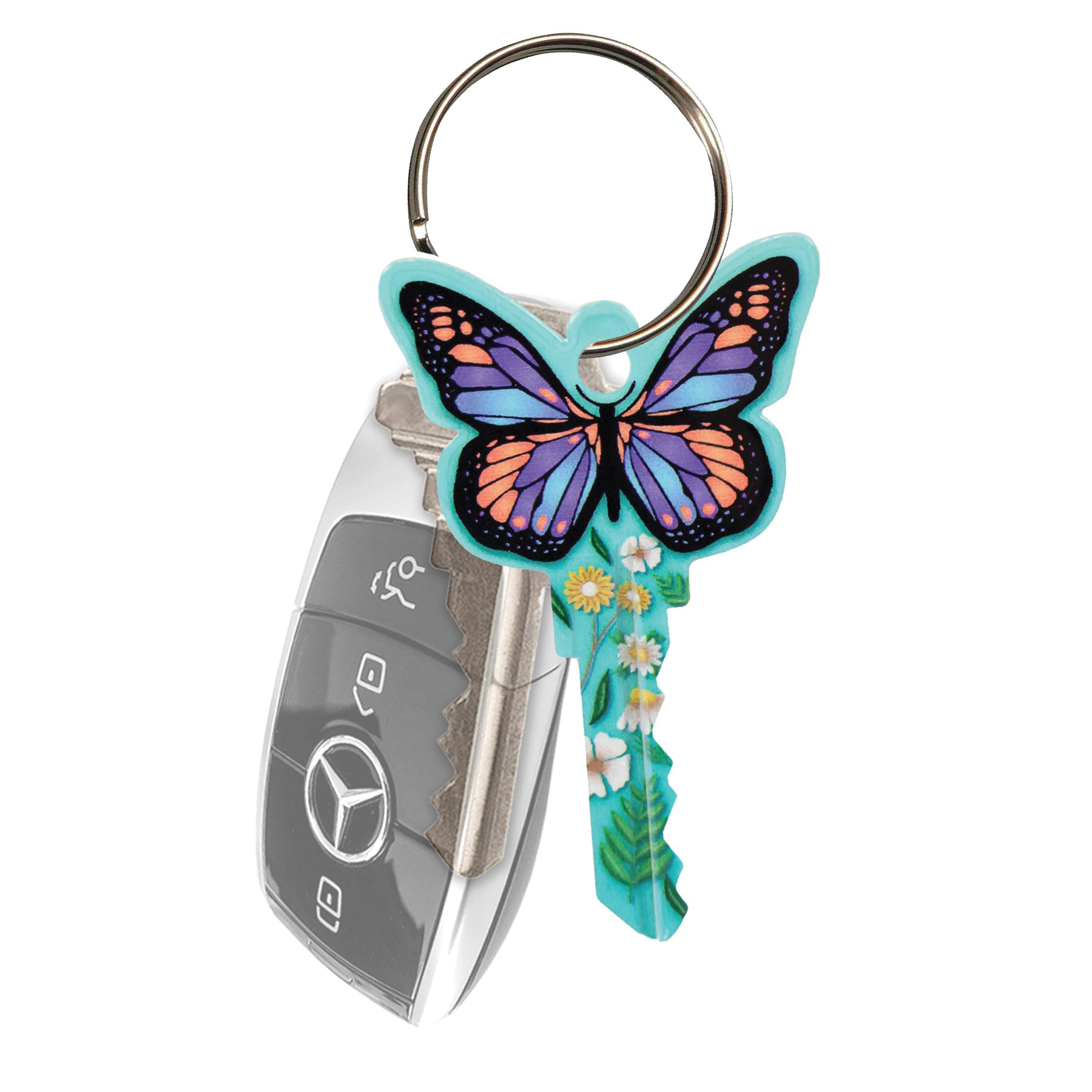 Lucky Line Key Shapes B147K Key Blank, Butterfly, Brass, Enamel-Coated, KW1 Key Number - 3