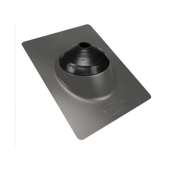 Multi-Size 4N1 Series 81892 Vent Pipe Roof Flashing, 16 in OAL, 12 in OAW, Steel, Galvanized, Gray, For 1-1/4 to 4 in Pipe