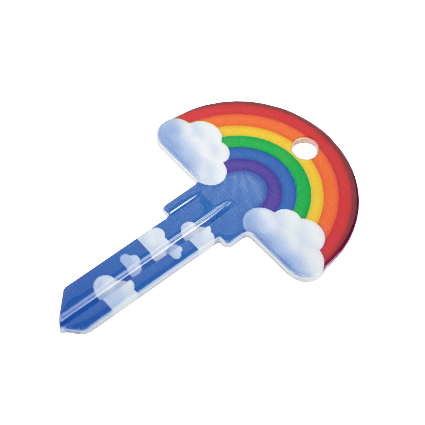 Lucky Line Key Shapes B148S Key Blank, Rainbow, Brass, Enamel-Coated, SC1 Key Number - 2