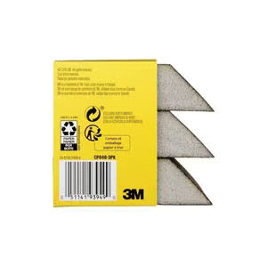 Sanding Sponges, 3M, 4.87 in L, 2.87 in W, 120 Grit, Fine, Foam Abrasive, 3-pk - 2