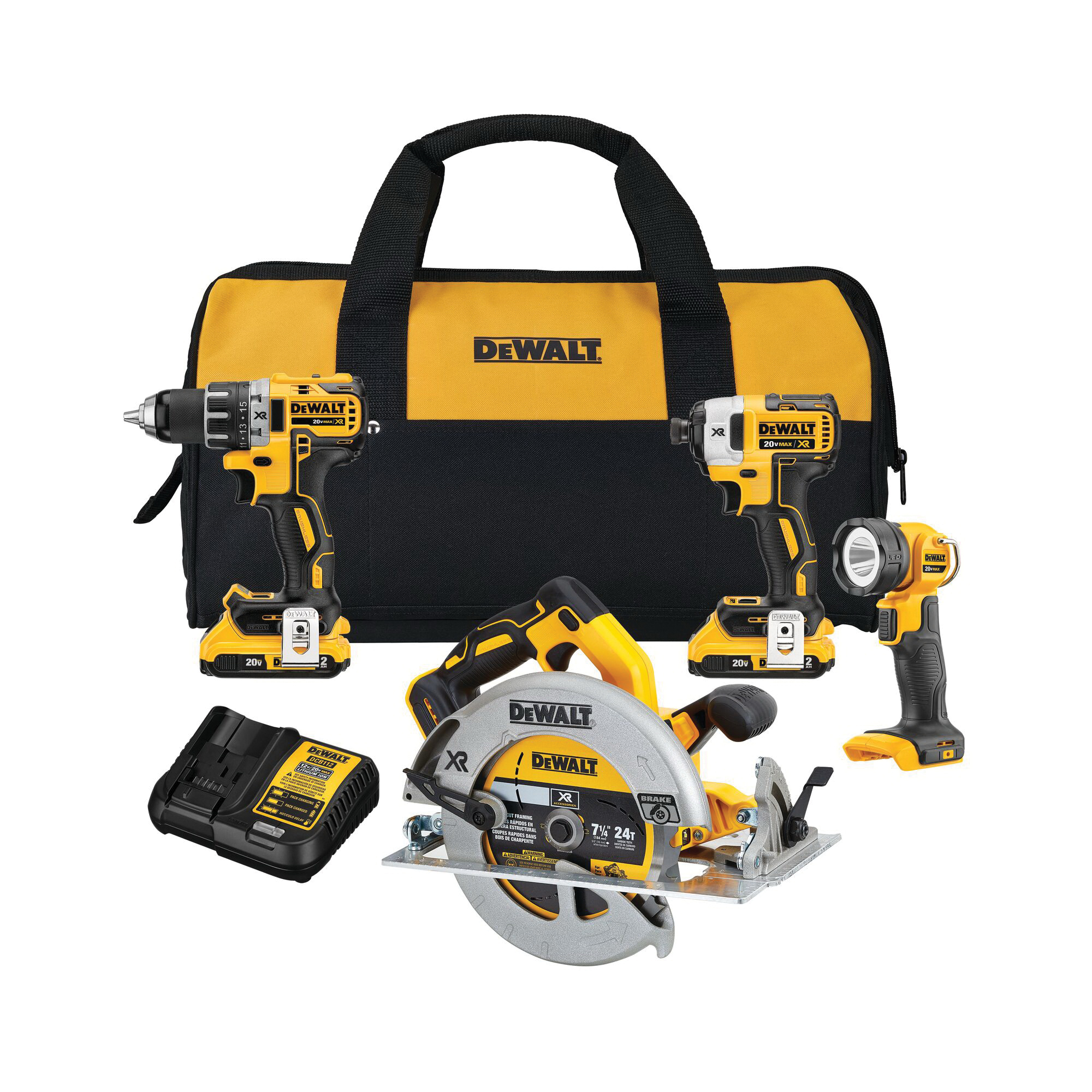 DEWALT DCK483D2 Brushless Combo Kit, Battery Included, 20 V, Lithium-Ion