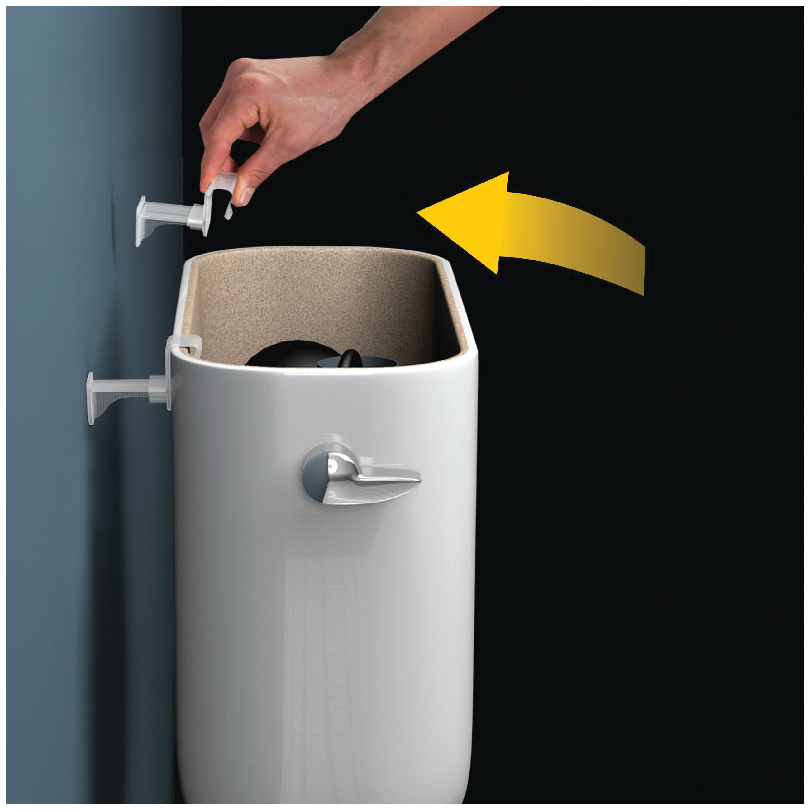 Toilet Tank Brace, Secure A Tank, White - 3