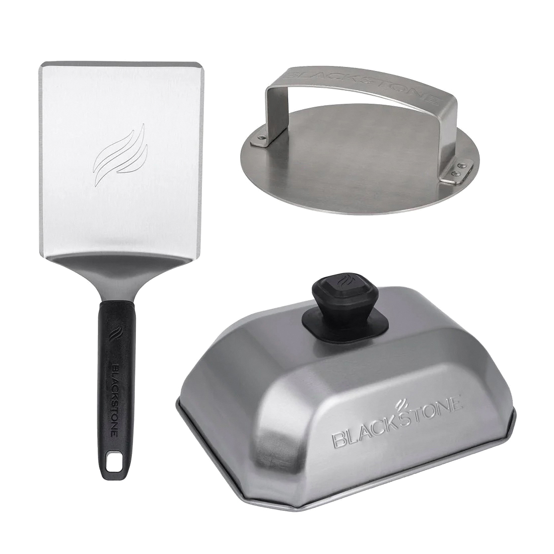 5462 Hamburger Kit, Burger Spatula, Burger Press, Basting Cover, Stainless Steel