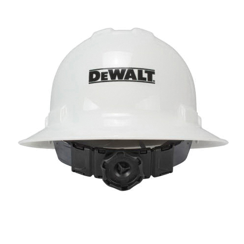 DeWALT DPG11FB-W Full Brim Hard Hat, One Size, 6-Point Suspension, Polyethylene Shell, White, Class: E, G - 3