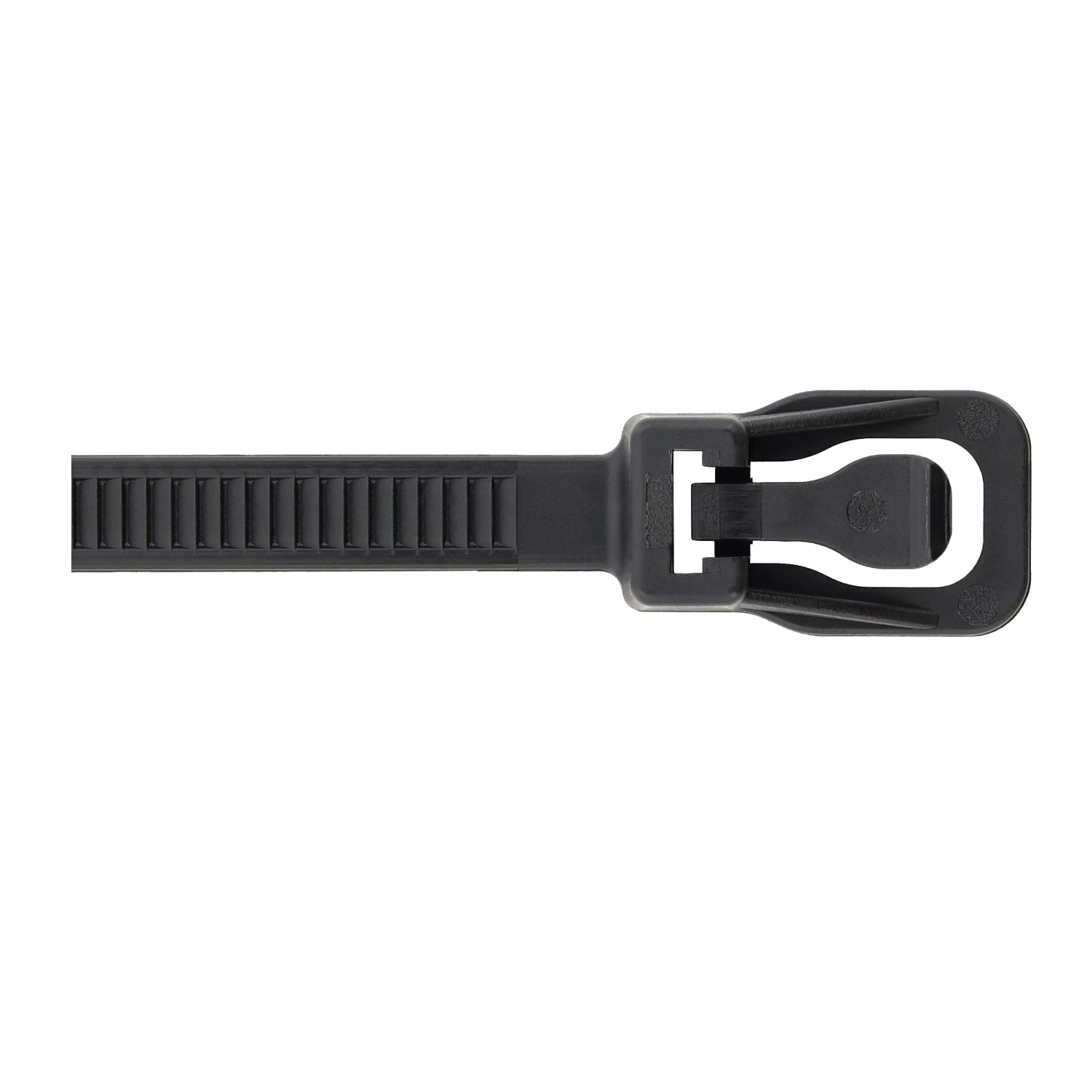 Cable Tie, Retyz, 2.79 in Max Bundle Dia, Pull Tab Release Locking, Nylon 6/6, UV Black - 2