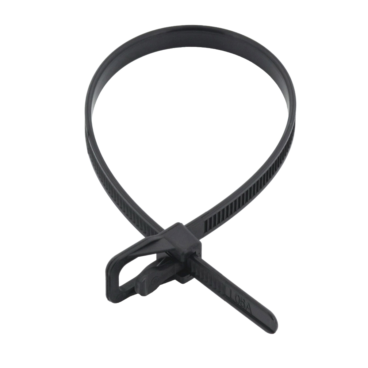 Cable Tie, Retyz, 2.79 in Max Bundle Dia, Pull Tab Release Locking, Nylon 6/6, UV Black - 5