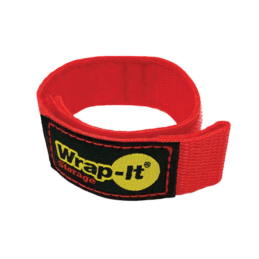 104-BS-9RE Hook and Loop Strap, 1 in W, 9 in L, Polypropylene, Red