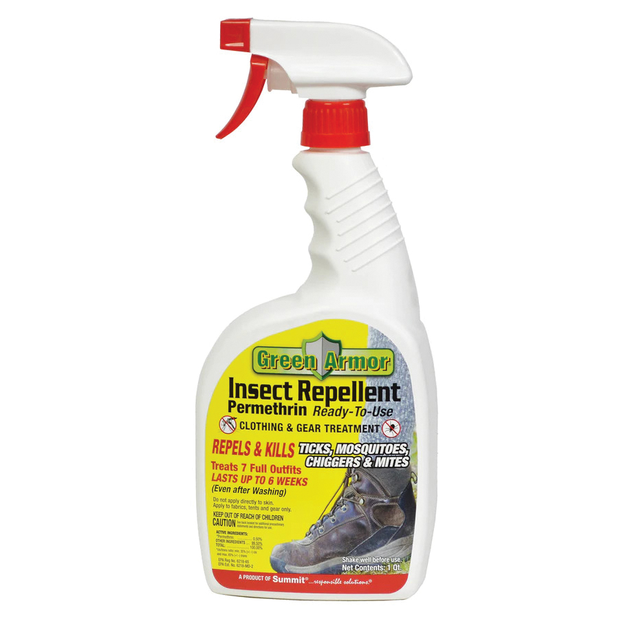 Green Armor 105-12 Insect Repellent, Liquid, Slight Chemical, 1 qt, Bottle